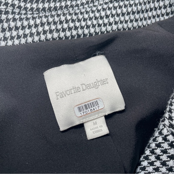 Favorite Daughter- THE PHOEBE BLAZER Black And White Houndstooth Size Medium - Picture 14 of 15